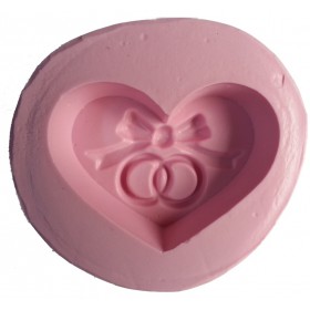 Силиконов калъп за Сърце с халки